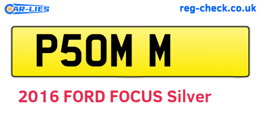P5OMM are the vehicle registration plates.