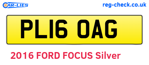 PL16OAG are the vehicle registration plates.