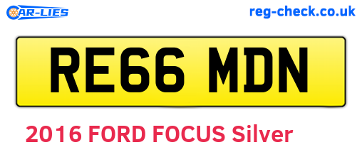 RE66MDN are the vehicle registration plates.
