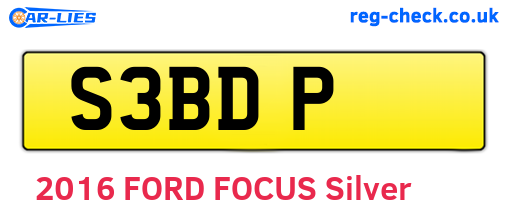 S3BDP are the vehicle registration plates.