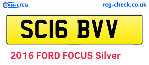 SC16BVV are the vehicle registration plates.