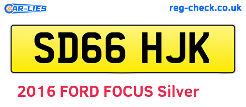 SD66HJK are the vehicle registration plates.