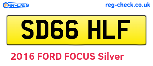 SD66HLF are the vehicle registration plates.