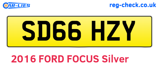 SD66HZY are the vehicle registration plates.