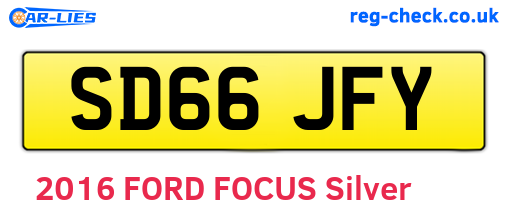 SD66JFY are the vehicle registration plates.