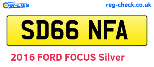 SD66NFA are the vehicle registration plates.