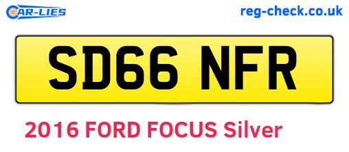 SD66NFR are the vehicle registration plates.