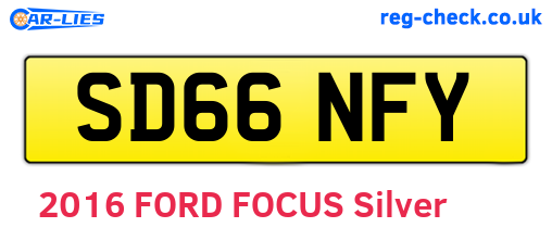 SD66NFY are the vehicle registration plates.