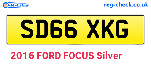 SD66XKG are the vehicle registration plates.