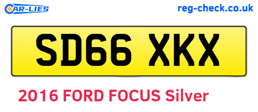 SD66XKX are the vehicle registration plates.