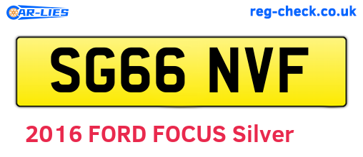 SG66NVF are the vehicle registration plates.