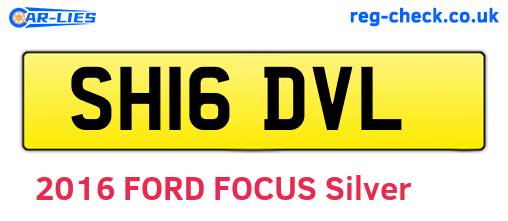 SH16DVL are the vehicle registration plates.