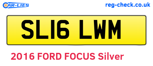 SL16LWM are the vehicle registration plates.