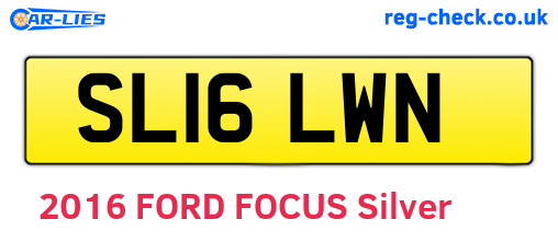 SL16LWN are the vehicle registration plates.