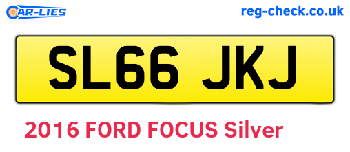 SL66JKJ are the vehicle registration plates.