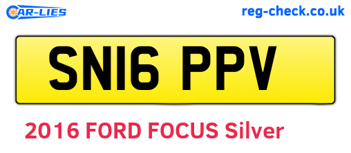 SN16PPV are the vehicle registration plates.