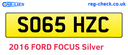 SO65HZC are the vehicle registration plates.