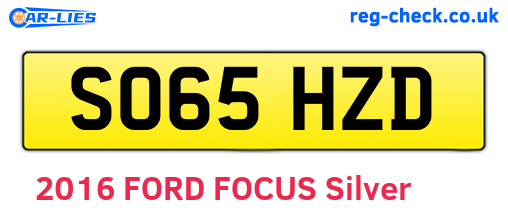 SO65HZD are the vehicle registration plates.
