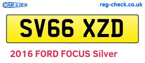 SV66XZD are the vehicle registration plates.