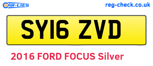 SY16ZVD are the vehicle registration plates.