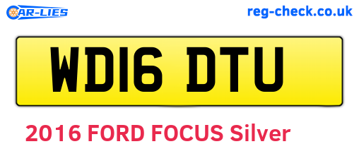 WD16DTU are the vehicle registration plates.