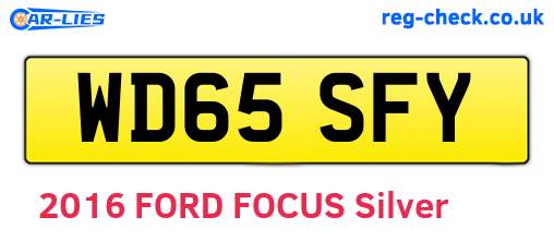 WD65SFY are the vehicle registration plates.