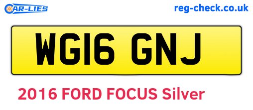 WG16GNJ are the vehicle registration plates.