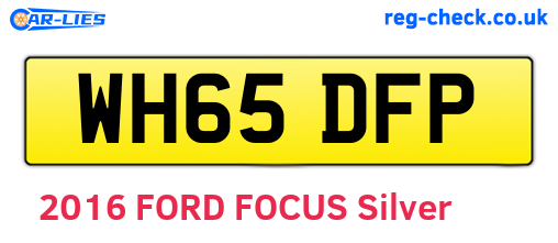 WH65DFP are the vehicle registration plates.