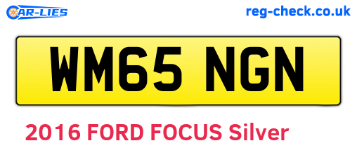WM65NGN are the vehicle registration plates.