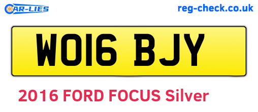 WO16BJY are the vehicle registration plates.