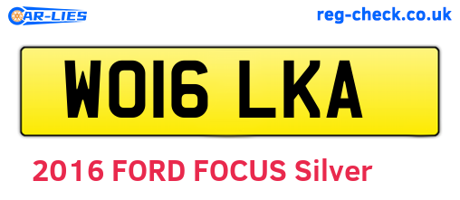 WO16LKA are the vehicle registration plates.