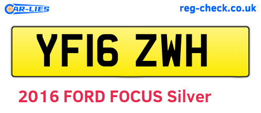 YF16ZWH are the vehicle registration plates.