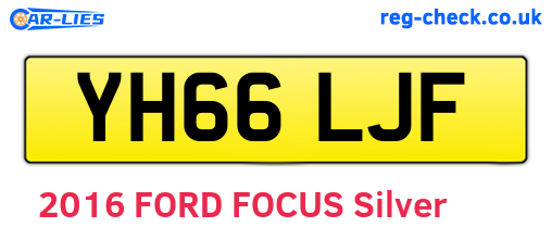 YH66LJF are the vehicle registration plates.