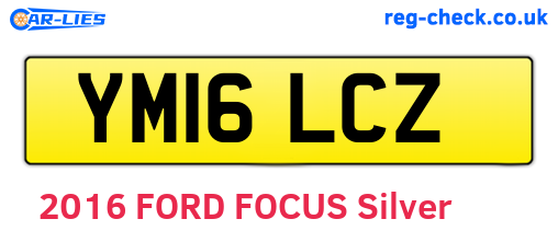 YM16LCZ are the vehicle registration plates.