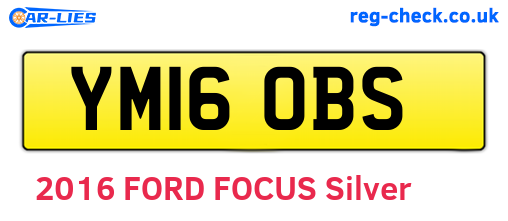 YM16OBS are the vehicle registration plates.