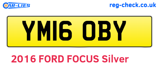 YM16OBY are the vehicle registration plates.