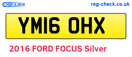 YM16OHX are the vehicle registration plates.