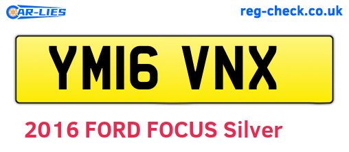 YM16VNX are the vehicle registration plates.
