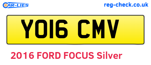 YO16CMV are the vehicle registration plates.