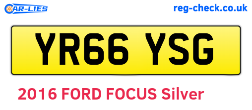YR66YSG are the vehicle registration plates.