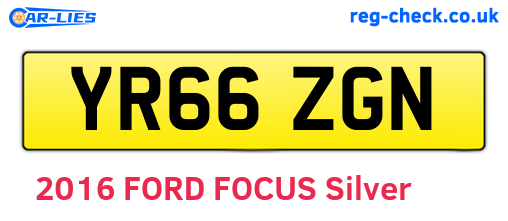 YR66ZGN are the vehicle registration plates.
