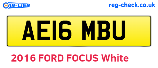 AE16MBU are the vehicle registration plates.