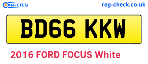 BD66KKW are the vehicle registration plates.