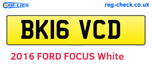 BK16VCD are the vehicle registration plates.
