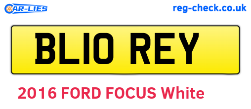 BL10REY are the vehicle registration plates.