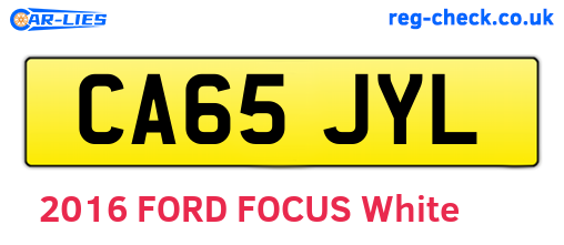 CA65JYL are the vehicle registration plates.