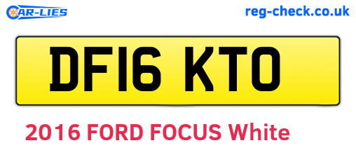 DF16KTO are the vehicle registration plates.