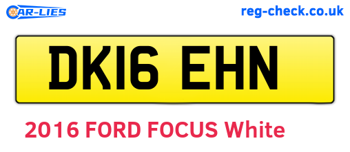 DK16EHN are the vehicle registration plates.
