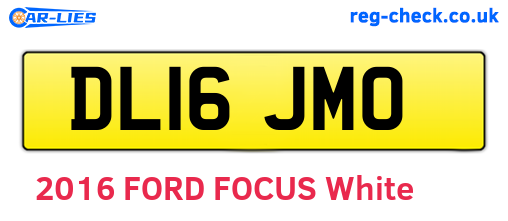 DL16JMO are the vehicle registration plates.
