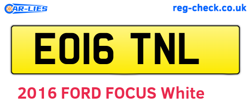 EO16TNL are the vehicle registration plates.